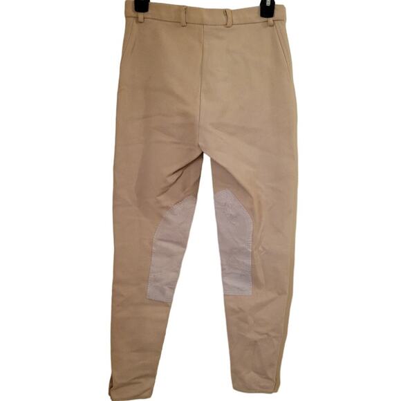 Equestrian Knee Pads Zip Pocket Zip Up Tan Riding Pants - L‎ (28) - Picture 2 of 6